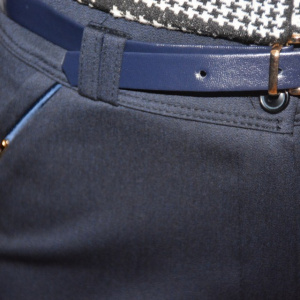 Pantalon office cu accesoriu ,nuanta bleumarin - Img 7