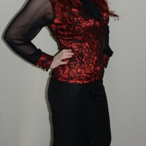Pantalon simplu, de culoare negra, buzunare apretate - Img 3