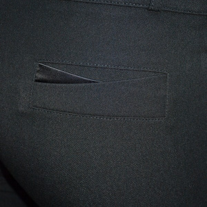 Pantalon simplu, nuanta de negru, inchidere cu fermoar - Img 3