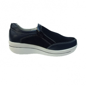 Pantof casual din piele naturala de culoare bleumarin