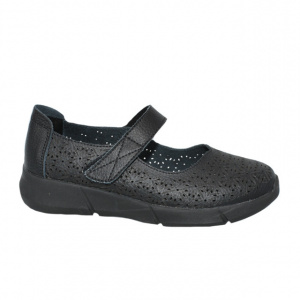 Pantofi damă negri din piele naturală cu talpă ortopedică
