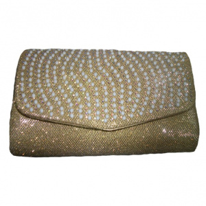 Poseta shic, cu perle mici decorative si strass-uri - Img 5