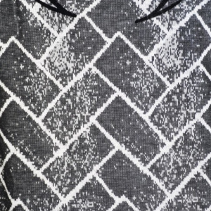 Pulover trendy, nuanta de negru-gri, cu design modern abstract - Img 4