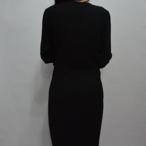 Rochie chic de ocazie cu insertii de dantela si strasuri aplicate - Img 6