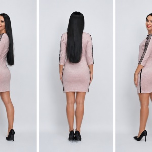 Rochie chic de zi de culoarea plamaniu - Img 2