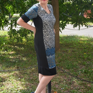 Rochie comoda de toamna-iarna cu maneca scurta, masura mare - Img 3