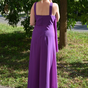 Rochie de gala frumoasa, pe nuanta de mov, cu insertii de margele - Img 4