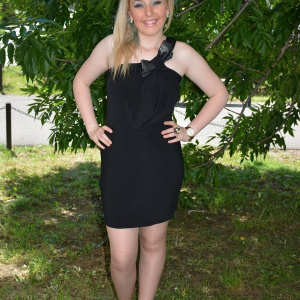 Rochie de seara, nuanta de negru, bretea fashion, fundita aplicata - Img 5