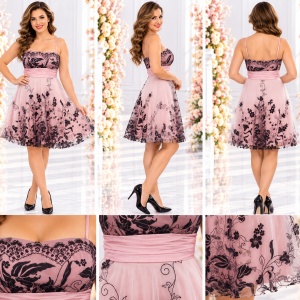 Rochie de seara scurta, plamanie, cu un aspect tineresc si modern - Img 2