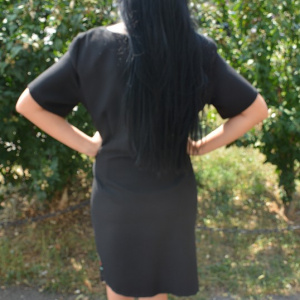 Rochie de zi cu imprimeu traditional,culoarea neagra - Img 6