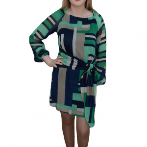 Rochie deosebita, model geometric fin, material de calitate