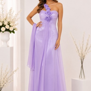 Rochie eleganta, model maxi, intr-un degrade fermecator, pe mov