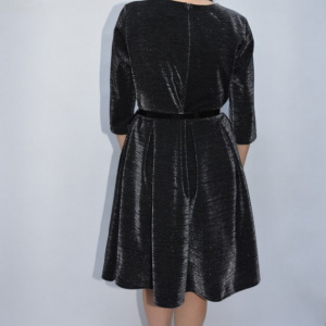 Rochie eleganta Tava,cu sclipici,negru-argintiu - Img 5