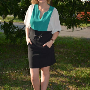 Rochie feminina, de culoare negru-turcoaz, mini - Img 3