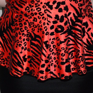 Rochie in nuante de negru-corai, doua piese deosebite - Img 4