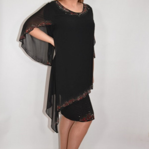 Rochie Lovisa in nuanta de negru cu aplicatii de strasuri - Img 5