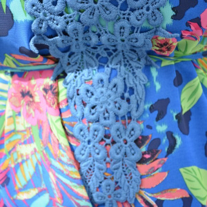 Rochie lunga din voal multicolor - Img 7