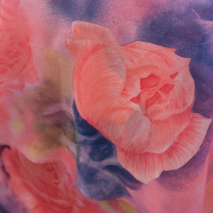 Rochie moderna, cu imprimeu floral spectaculos de colorat - Img 7