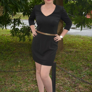 Rochie mulata, de culoare neagra, cu o curea in talie - Img 2