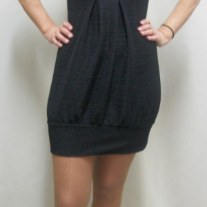 Rochie neagra, tinereasca, tip gogosar si mulata pe spate - Img 2
