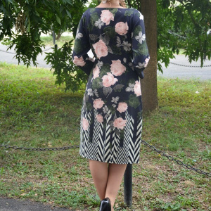 Rochie rafinata cu manaca trei-sferturi, model scurt, elegant - Img 4
