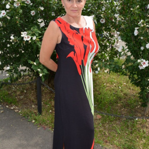 Rochie rafinata de zi, culoare,negru-rosu - Img 6