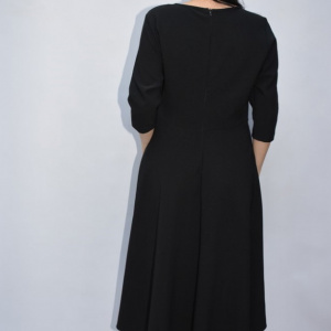 Rochie rafinata Eda,croi clos si decolteu in V,neagra - Img 5