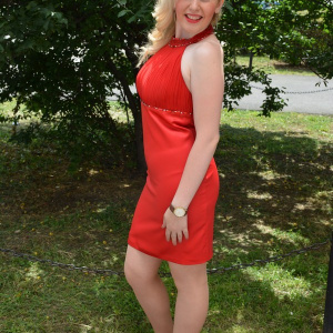 Rochie scurta, de culoare rosie - Img 3