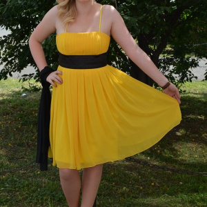 Rochie seducatoare , de culoare galbena - Img 2
