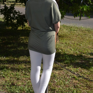 Tricou multicolor, maneca scurta, decolteu rotund, imprimeu fin - Img 4