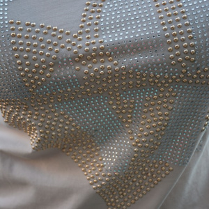 Tricou tineresc, de culoare bej, cu material dantelat in spate - Img 2