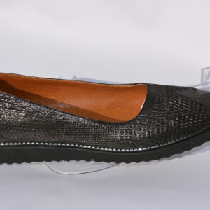 Balerin confortabil in nuanta de negru sidef, cu talpa joasa, flexibila - Img 2