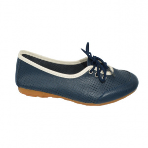 Balerini, de culoare bleumarin, cu talpa joasa foarte comoda, din piele