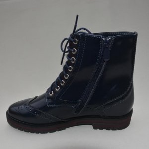 Botina confortabila, bleumarin, cu design modern si talpa zimtata - Img 3