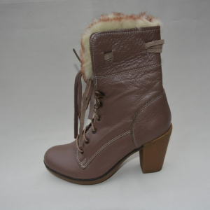 Botine dama, cu siret, de culoare maro - Img 6