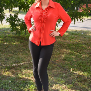 Camasa casual cu maneca lunga, rosie, cu guler din saten - Img 5