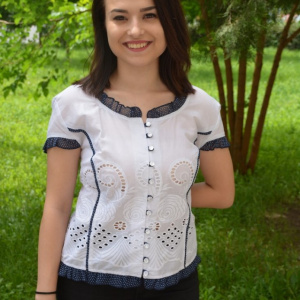 Camasa Elena cu model perforat,nuanat de alb - Img 6