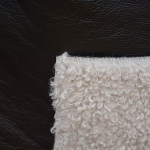 Cardigan tip vesta Olivia din piele,croi asimetric,nuanta negru-alb - Img 7