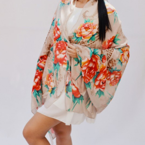 Esarfa casual cu forma clasica si design multicolor - Img 2
