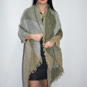 Esarfa chic cu model asimetric ,nuanta gri - Img 3