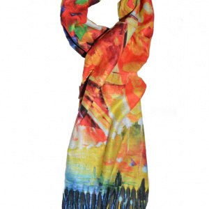 Esarfa model pictat,multicolor