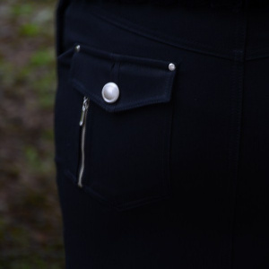 Fusta tinereasca, de culoare neagra, din material elastic gros - Img 7