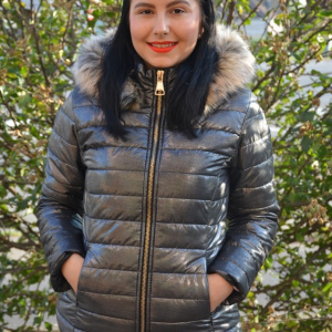 Jacheta casual Pamy,model sidefat ,nuanta de gri inchis - Img 2