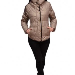 Jacheta moderna de toamna, primavara, culoare gri, fara gluga - Img 1