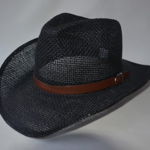 Palarie fashion, model trilby, bleumarin sau neagra, de vara