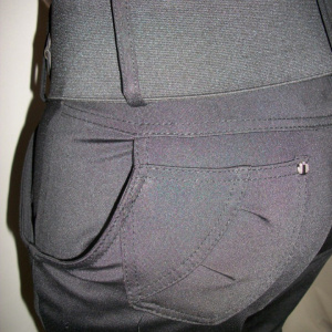 Pantalon casual, negru, cu buzunare voluminoase - Img 5