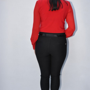 Pantalon elegant Yava cu insertii de strasuri,negru - Img 7