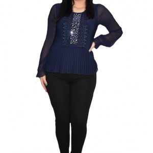 Pantalon Genna tip colant,mulat,negru - Img 1