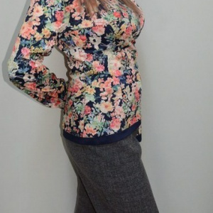 Pantalon lung, office, de culoare gri, disponibil in masuri mari - Img 2