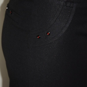 Pantalon simplu, de culoare negra, buzunare apretate - Img 4